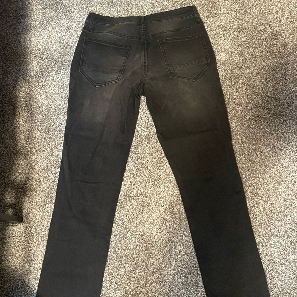 Faded grey good condition athletic taper jeans